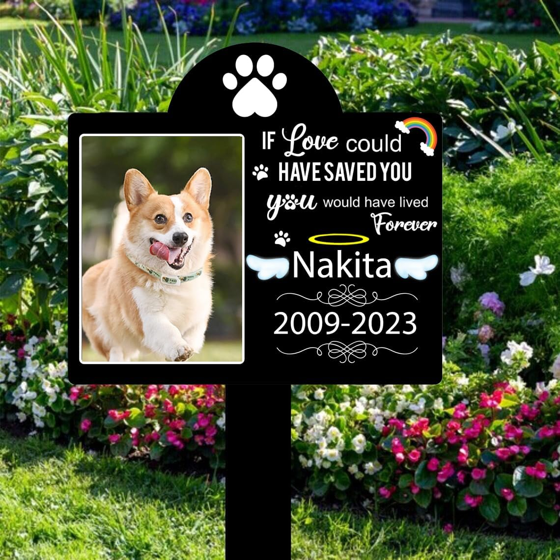 Embroidery Garden - Custom Pet Memorial Garden Stake Acrylic