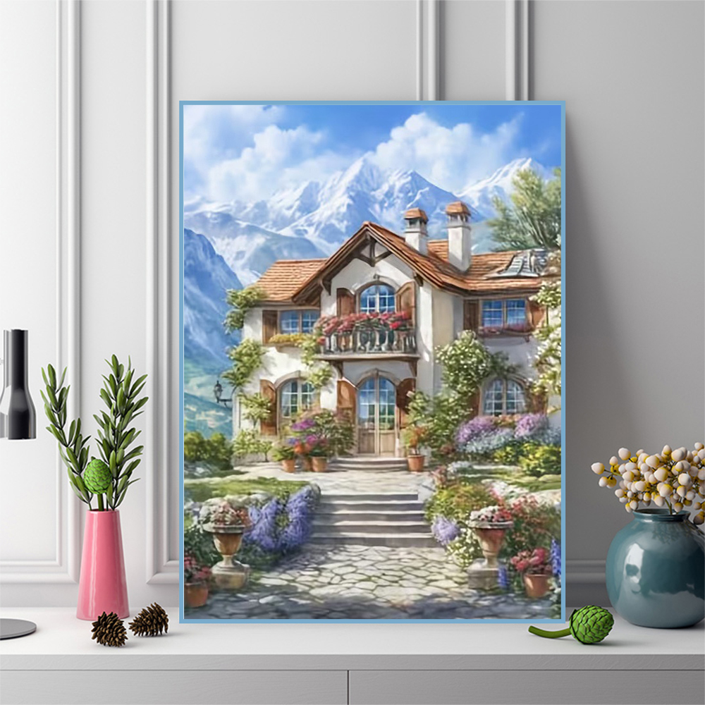 Embroidery Garden - 5D DIY House Diamond Mosaic Landscape