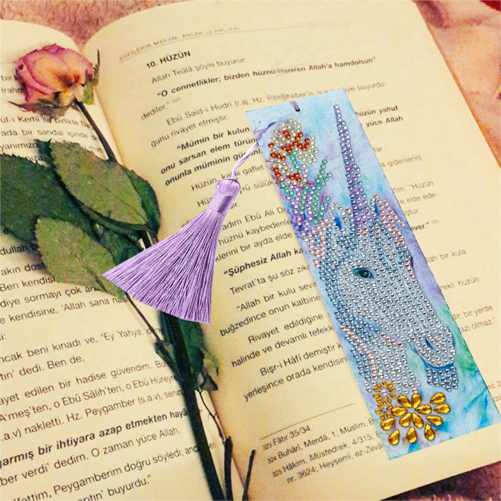 Embroidery Unicorn - 5D DIY Unicorn Tassel Bookmark Diamond