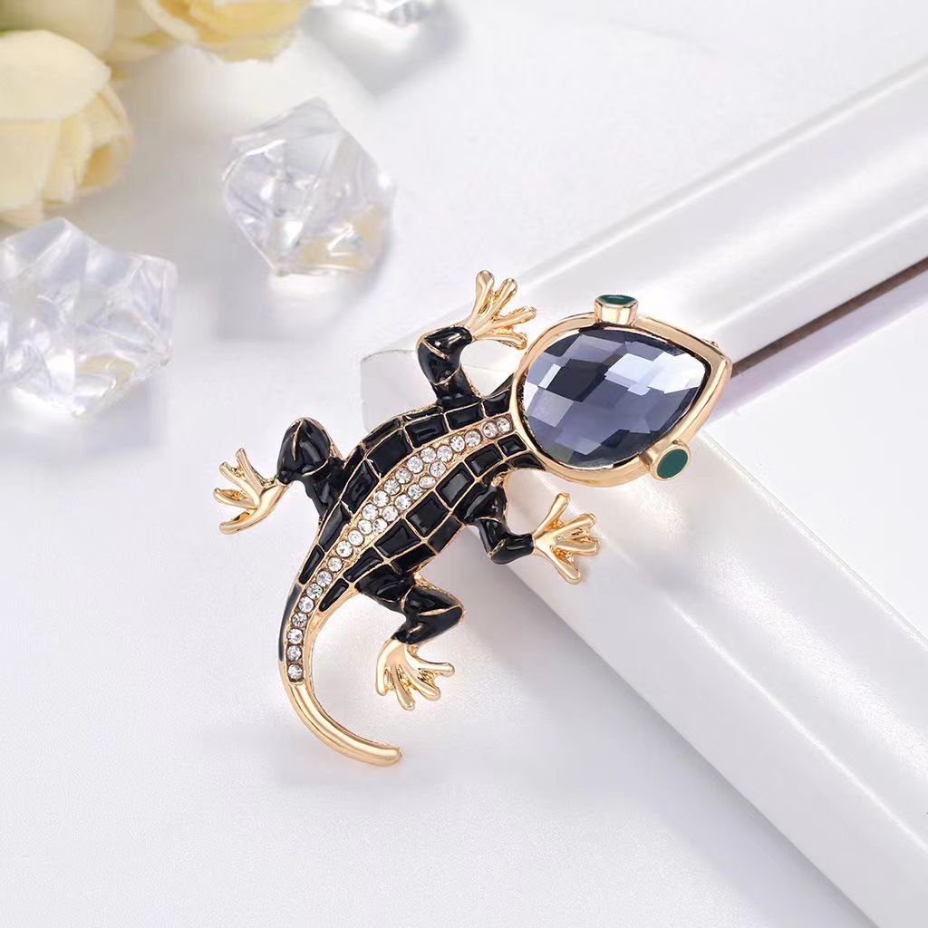 Diamond studded glass gecko br – обзор и цена Embroidery Fish