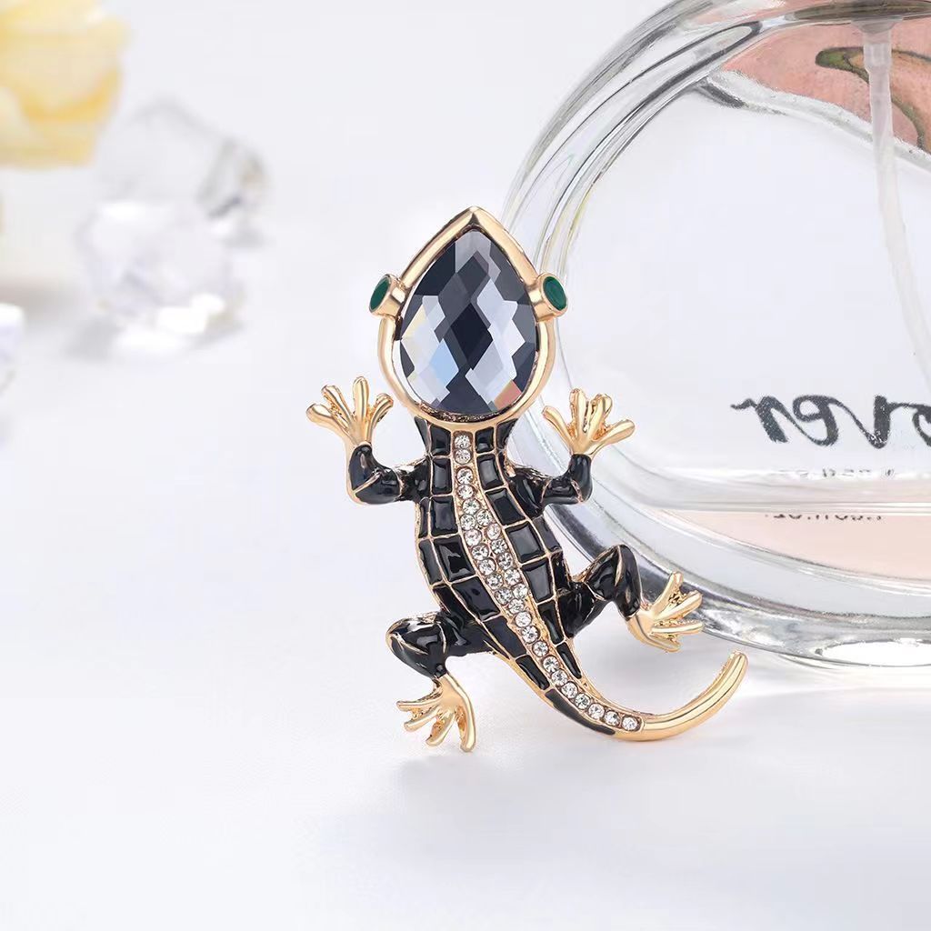 Diamond studded glass gecko br – обзор и цена Embroidery Fish