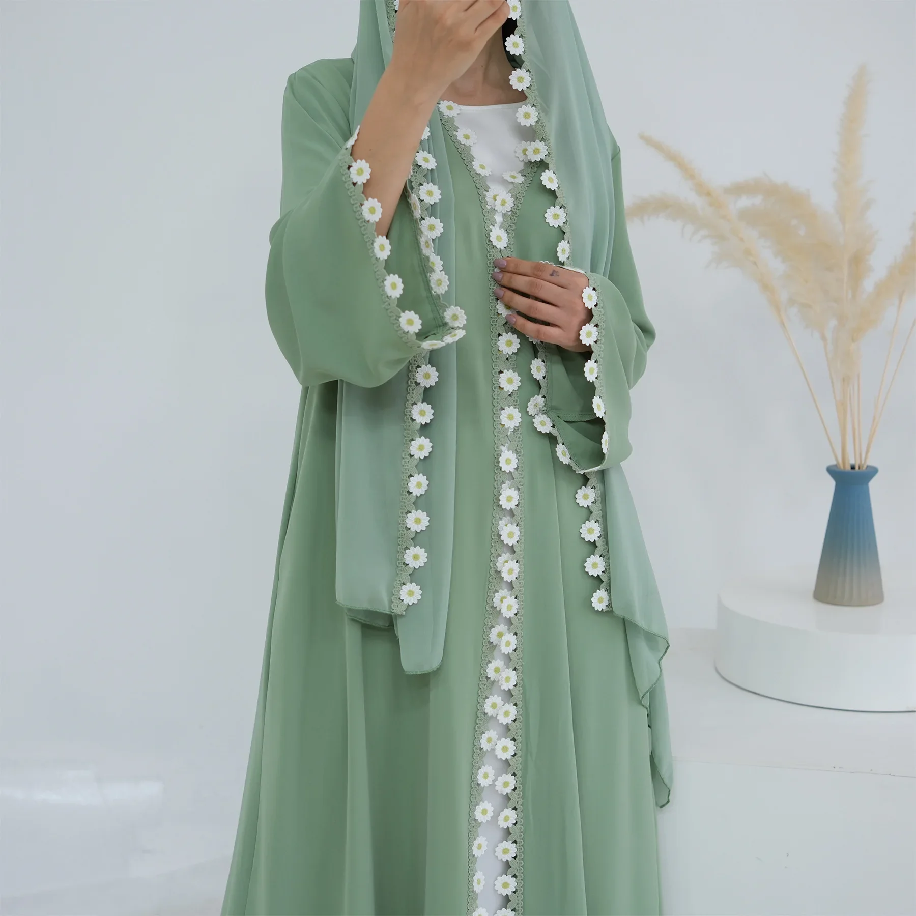 Flower Dubai Abayas Turkey Kaf – обзор и цена Embroidery Kebaya