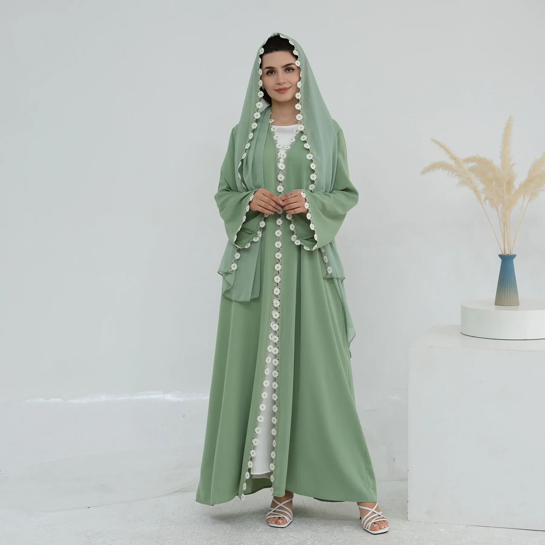 Flower Dubai Abayas Turkey Kaf – обзор и цена Embroidery Kebaya