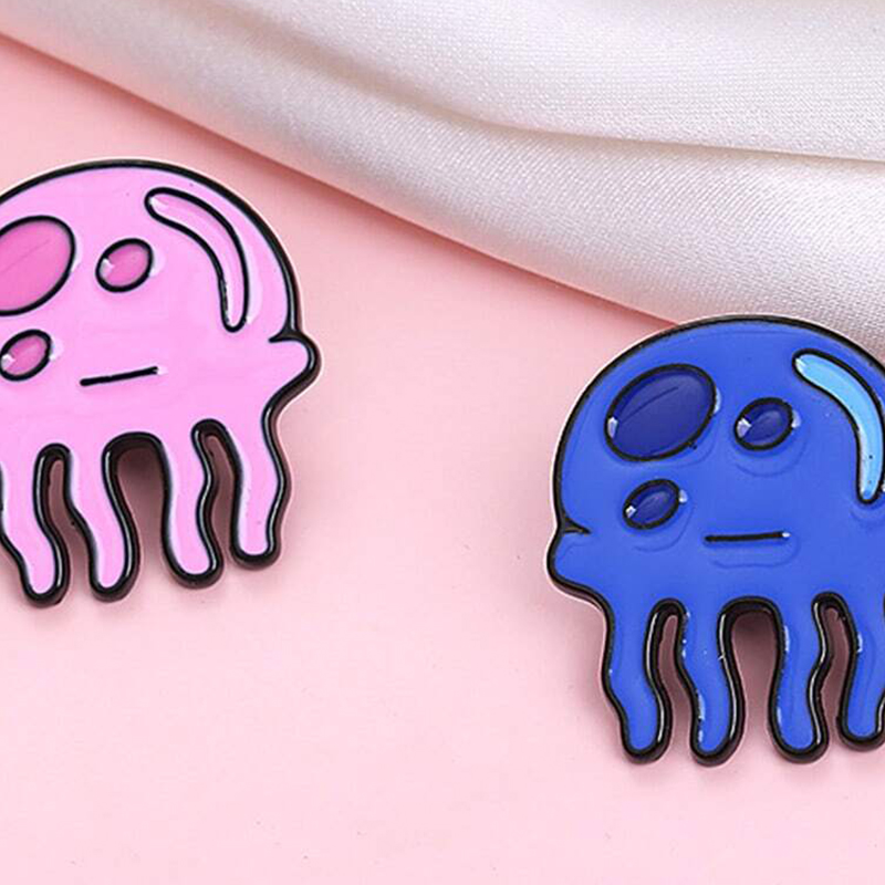 Kawaii Jellyfish Metal Badges  – обзор и цена Embroidery Fish