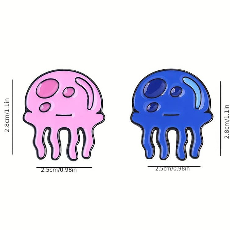 Kawaii Jellyfish Metal Badges  – обзор и цена Embroidery Fish