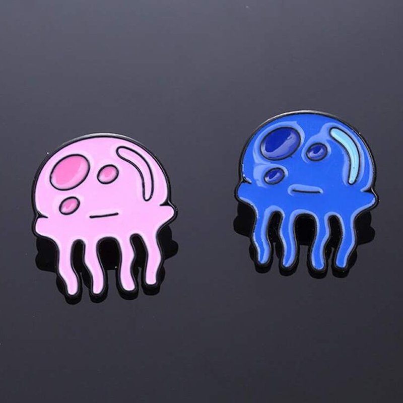 Kawaii Jellyfish Metal Badges  – обзор и цена Embroidery Fish
