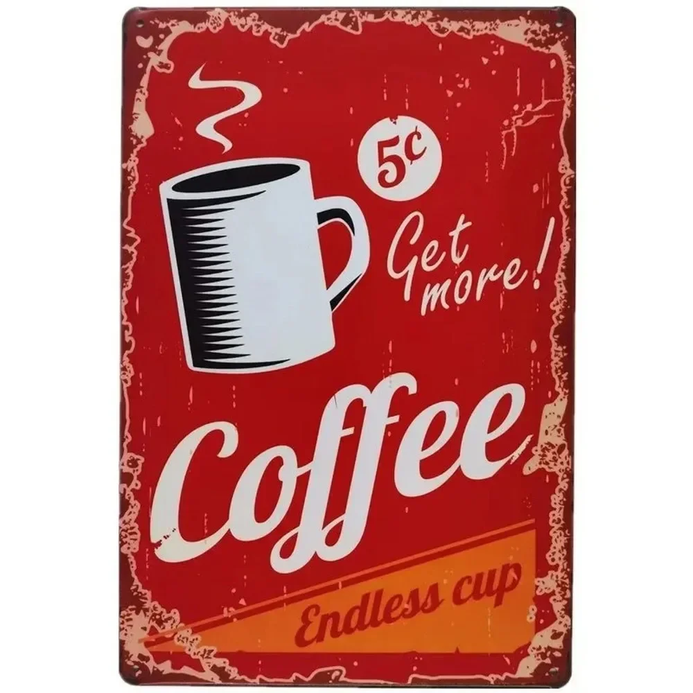Plaque Metal Signs Drink Coffe – обзор и цена Embroidery Garden