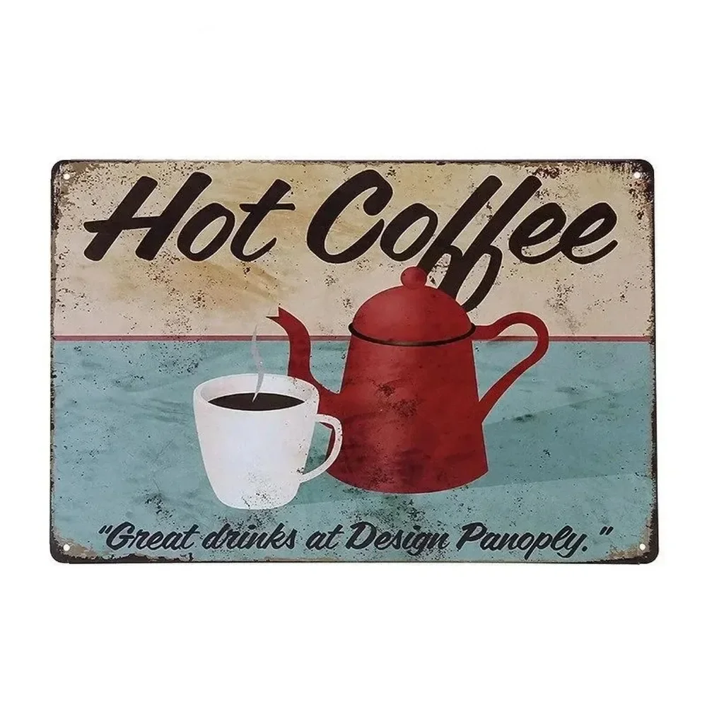 Plaque Metal Signs Drink Coffe – обзор и цена Embroidery Garden