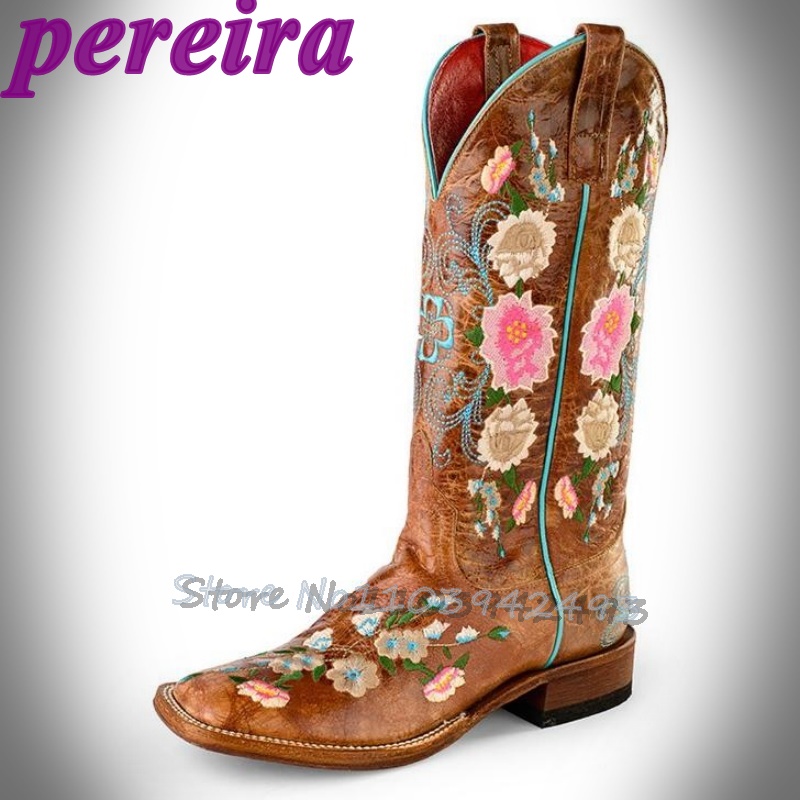 Embroidered Flower Boots Rose  – обзор и цена Embroidery Garden