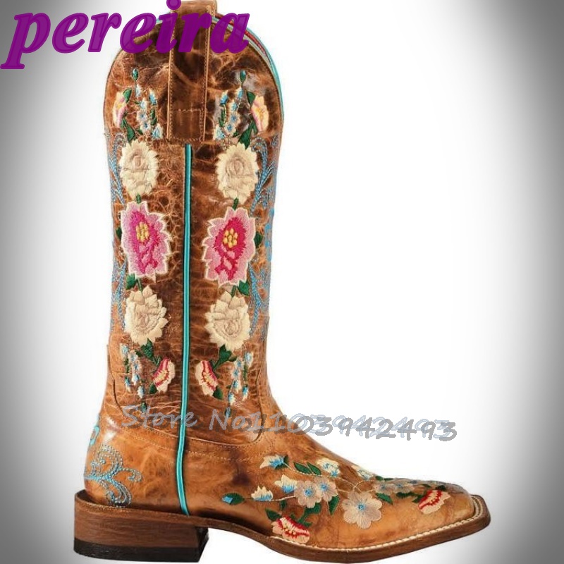 Embroidered Flower Boots Rose  – обзор и цена Embroidery Garden