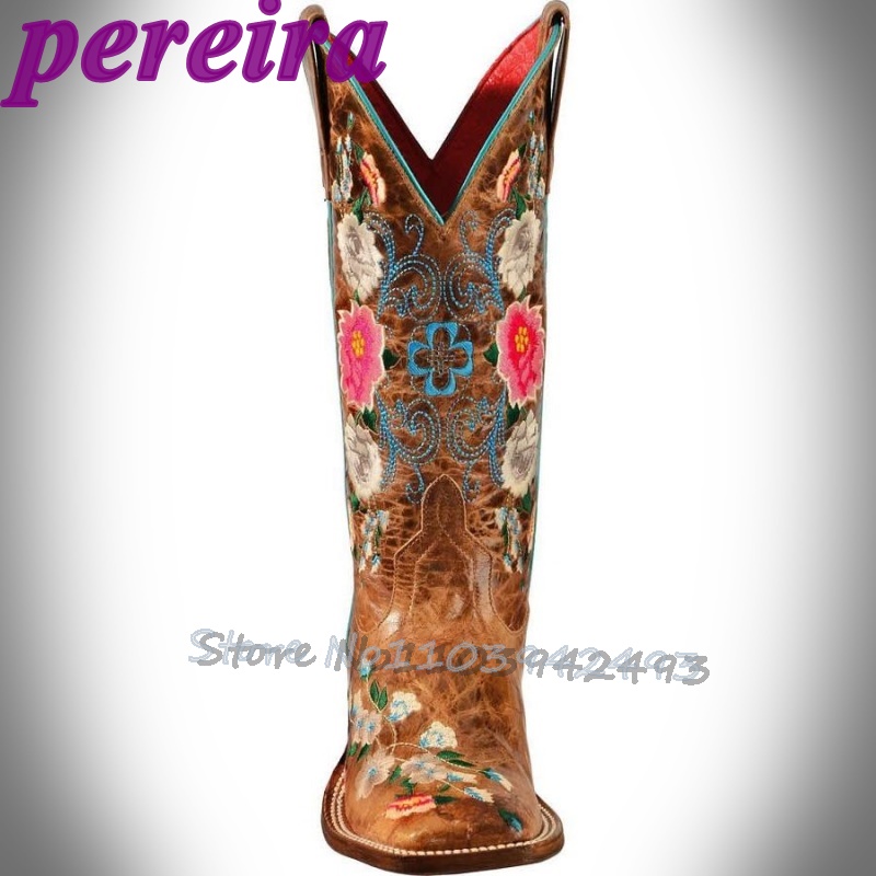 Embroidered Flower Boots Rose  – обзор и цена Embroidery Garden