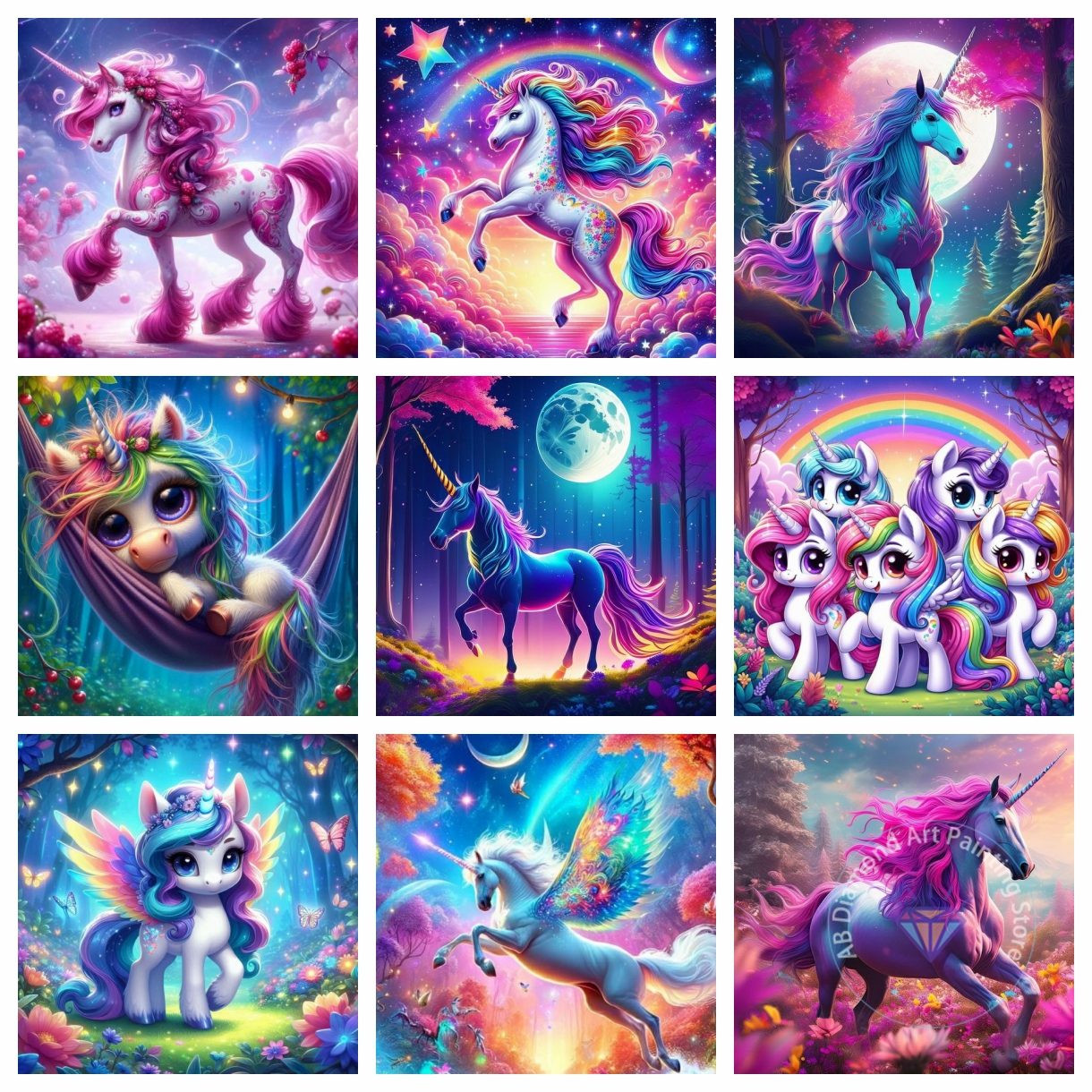 Fantasy cute unicorn Diamond P – обзор и цена Embroidery Unicorn