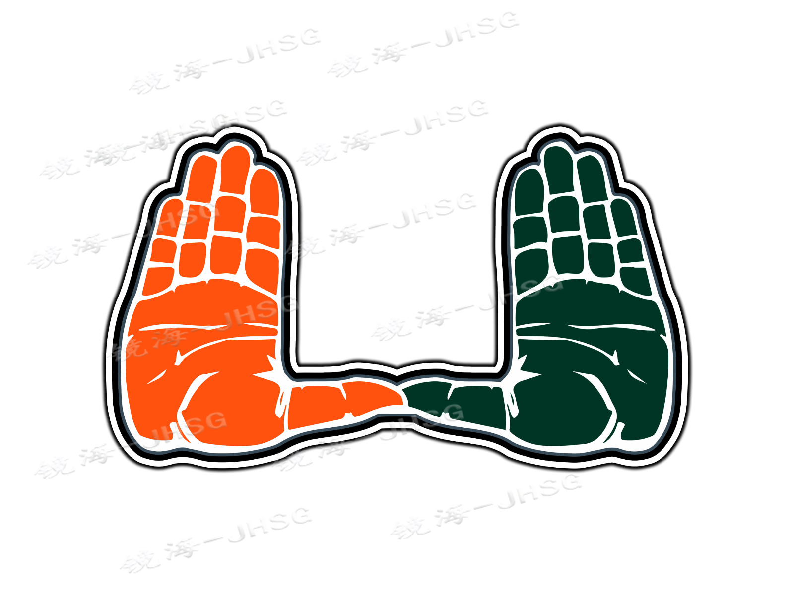 Miami Hurricane Hand Logo Univ – обзор и цена Embroidery University