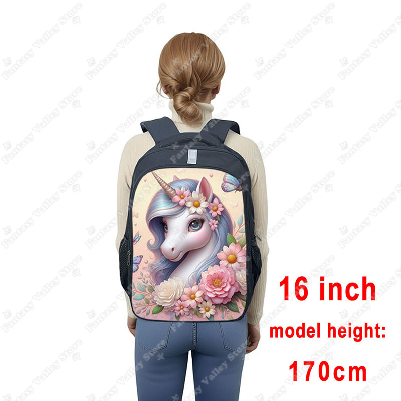 3D Unicorn Flower Print Backpa – обзор и цена Embroidery Unicorn
