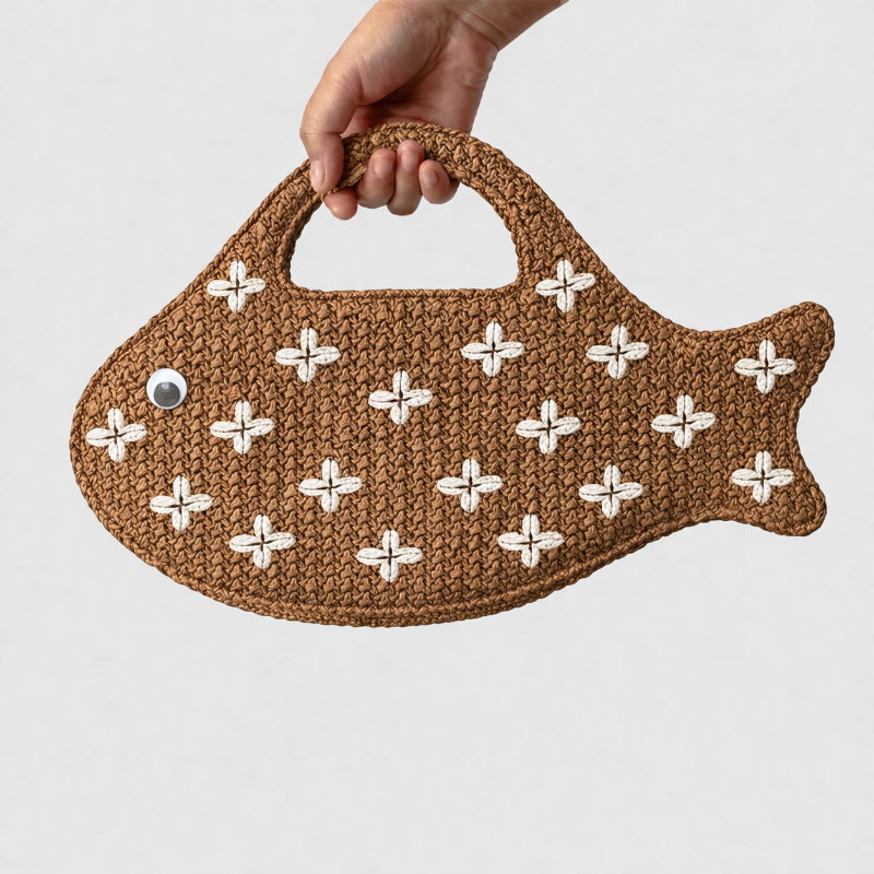 Embroidered Fish Raffia Straw  – обзор и цена Embroidery Fish