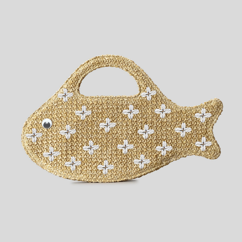 Embroidered Fish Raffia Straw  – обзор и цена Embroidery Fish