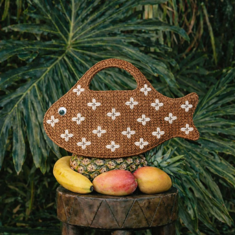 Embroidered Fish Raffia Straw  – обзор и цена Embroidery Fish