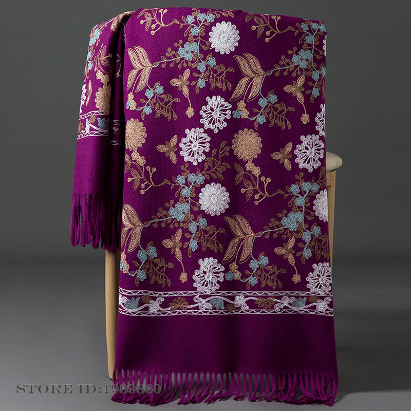 Women's Cashmere Pashmina Scar – обзор и цена Embroidery Pashmina