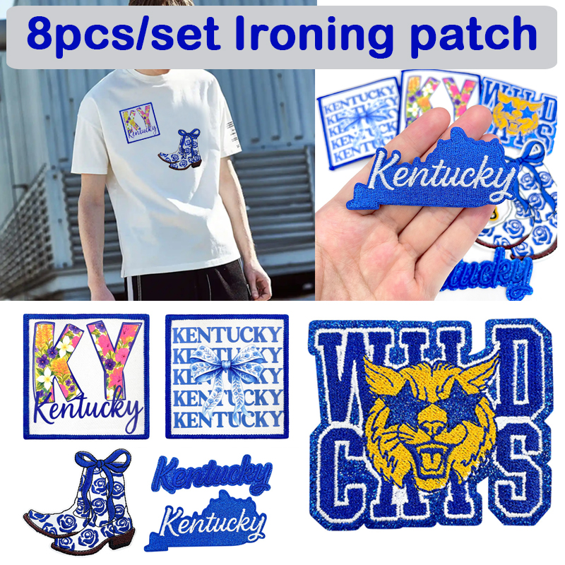 8pcs/set University Print Iron – обзор и цена Embroidery University