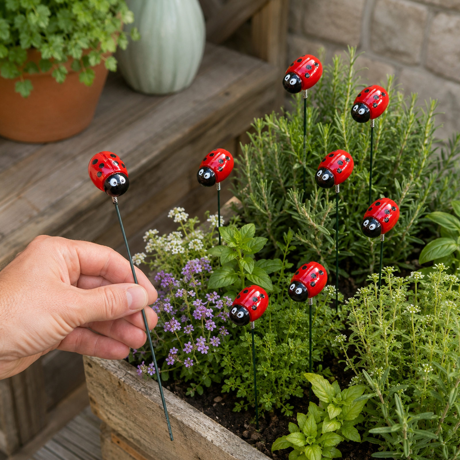 10pcs Ladybugs Design Outdoor  – обзор и цена Embroidery Garden