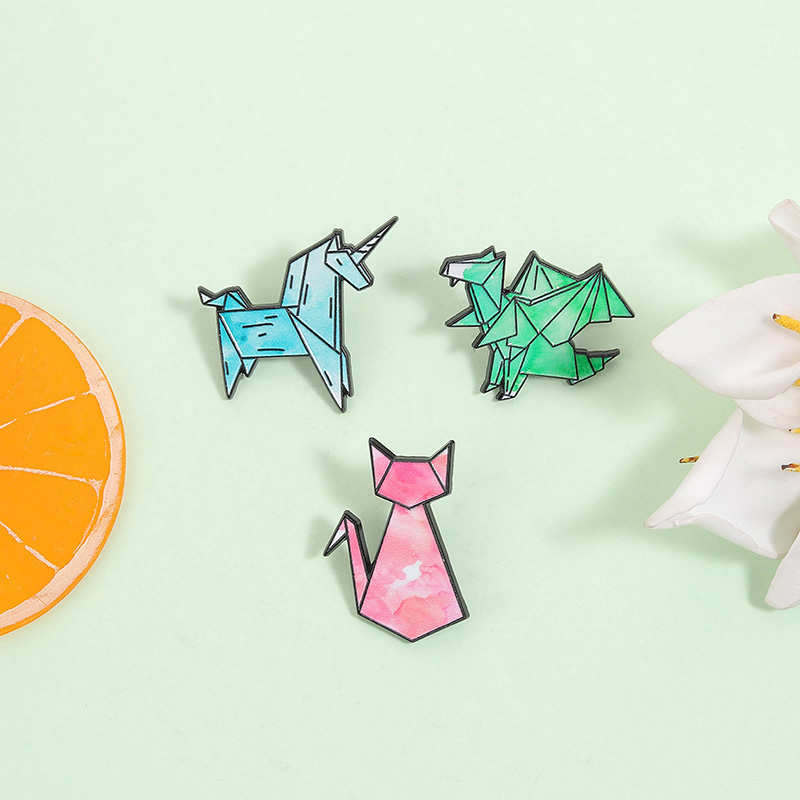 Cute Origami Animal Enamel Pin – обзор и цена Embroidery Unicorn