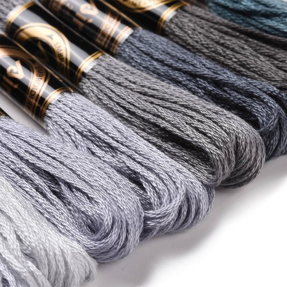 8 Skeins 70 Yards Grey Friends – обзор и цена Embroidery Floss