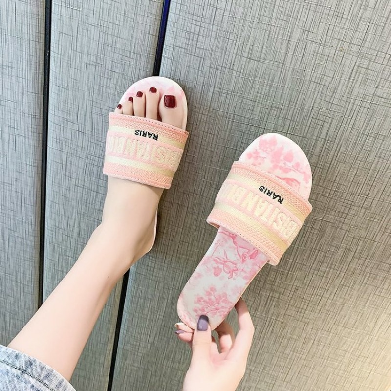 Women's Fashion Flat Slippers  – обзор и цена Embroidery Letter