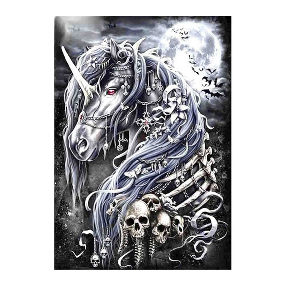 Skull unicorn Full drill Diamo – обзор и цена Embroidery Unicorn