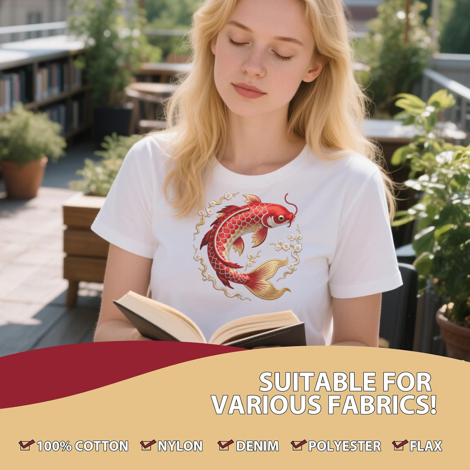 1 Piece of Clothing Imitation  – обзор и цена Embroidery Fish
