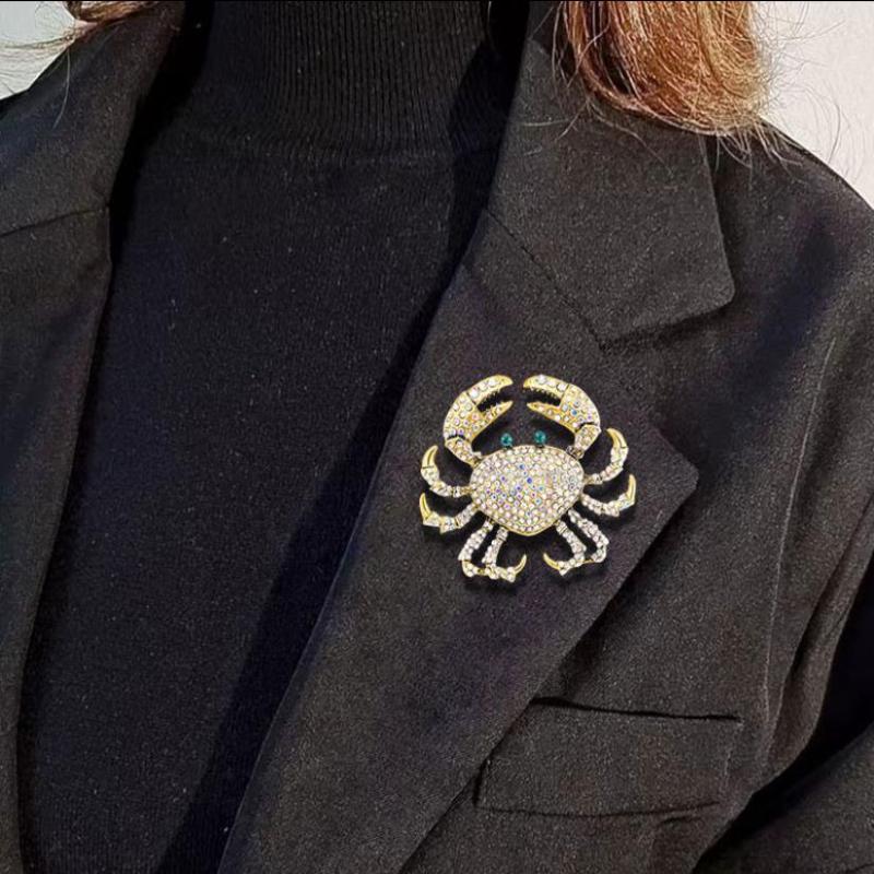 Fashion Rhinestone Crab Brooch – обзор и цена Embroidery Fish