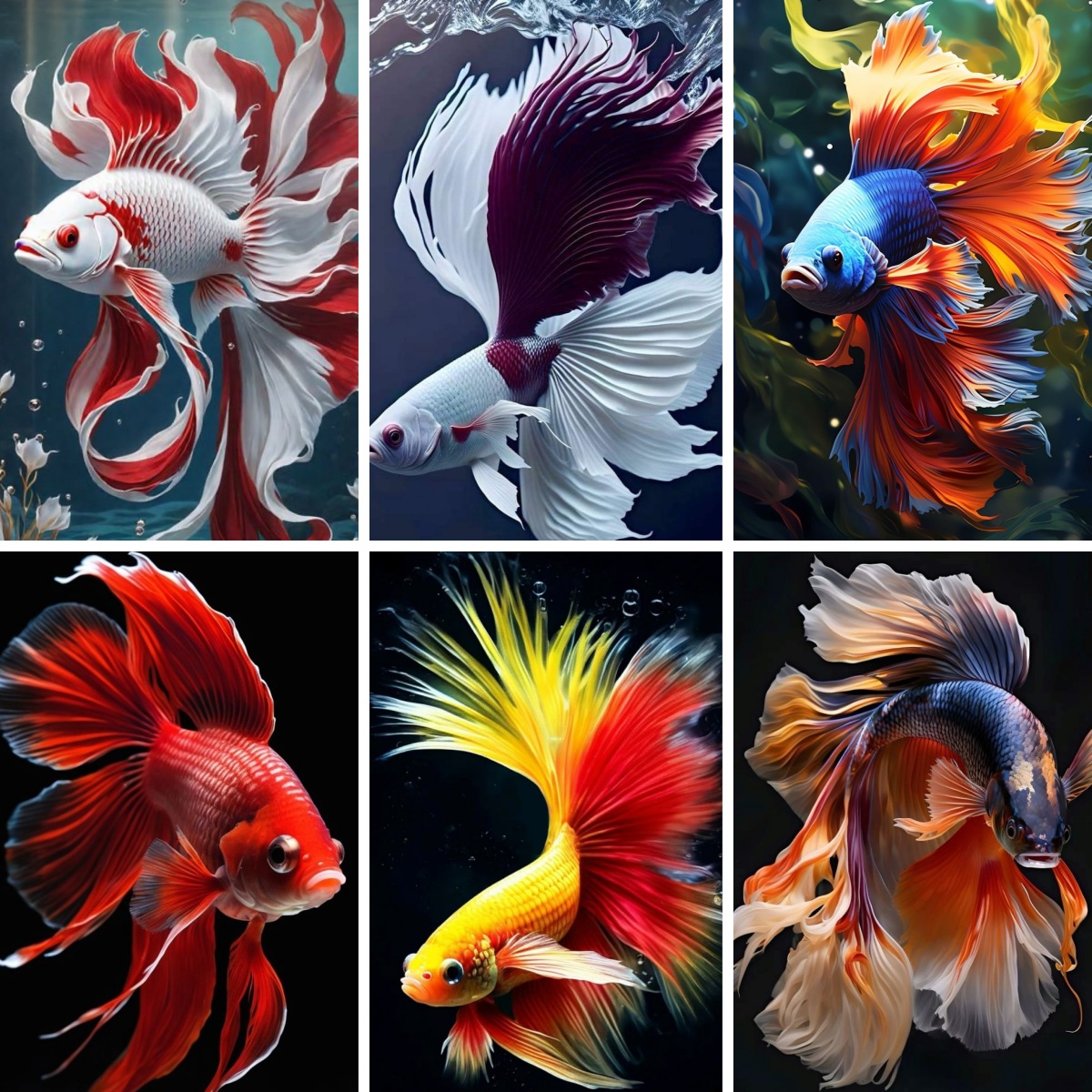 Fighting Fish Painting Betta F – обзор и цена Embroidery Fish