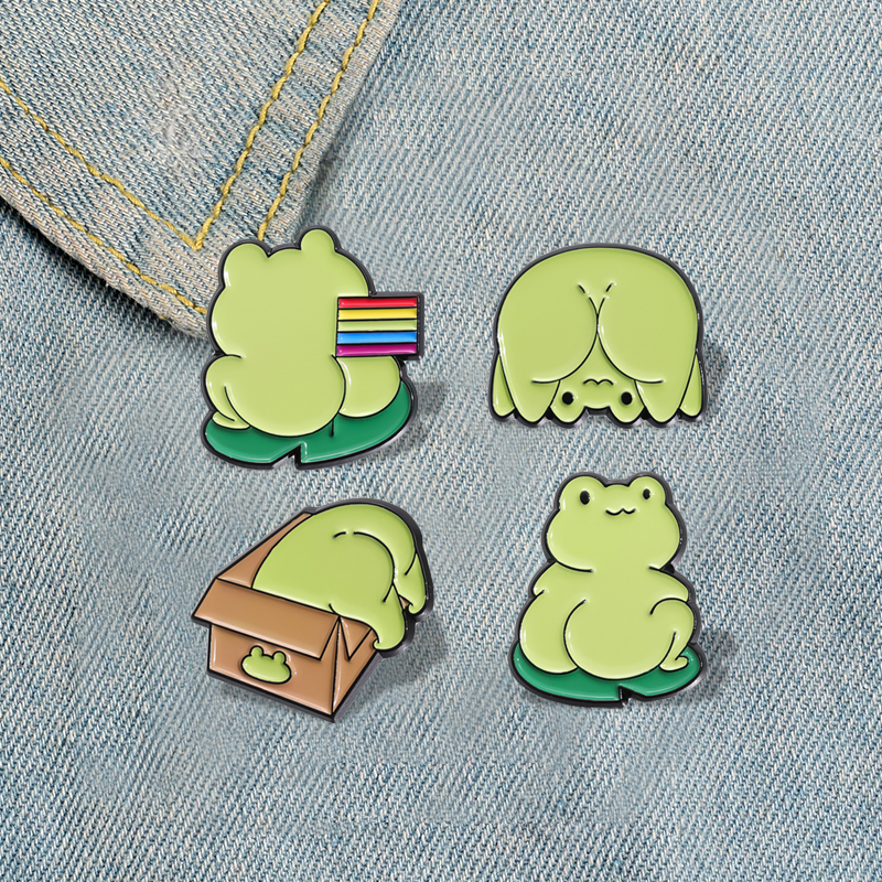 Cute Green Frog Enamel Pins Cu – обзор и цена Embroidery Fish