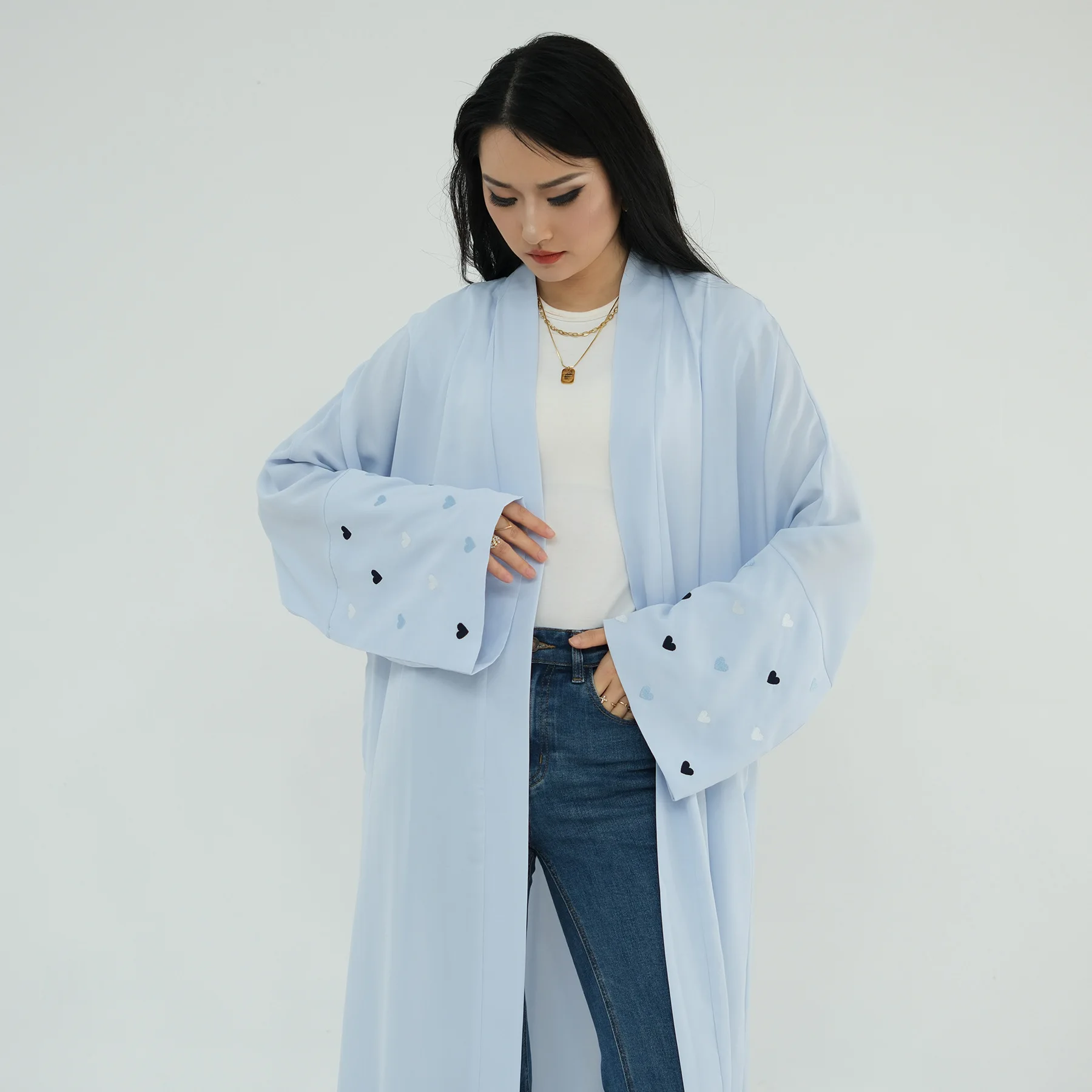 Eid Heart Embroidery Long Robe – обзор и цена Embroidery Kebaya